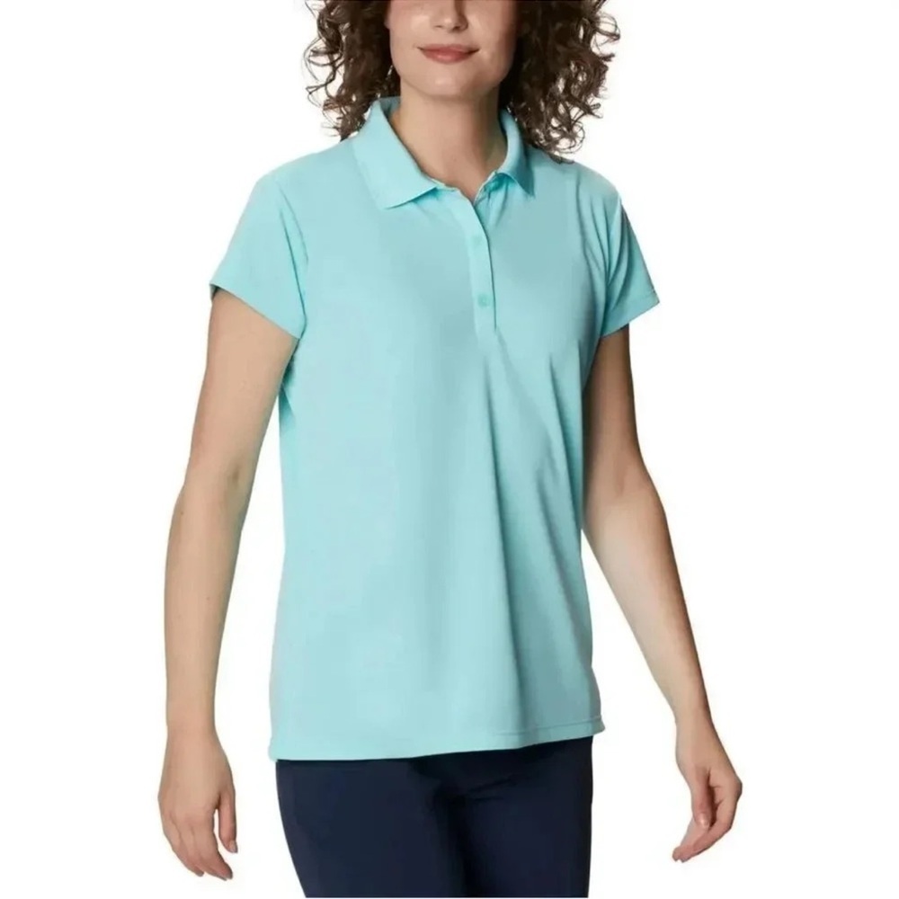 Columbia Womens Tricot 50 UPF Rated Polo Top XS NWT